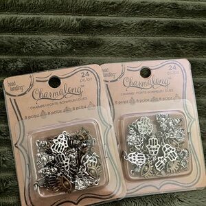 Michaels Charmalong Silver and Gold Charms Buddha Hamsa Hand Eye